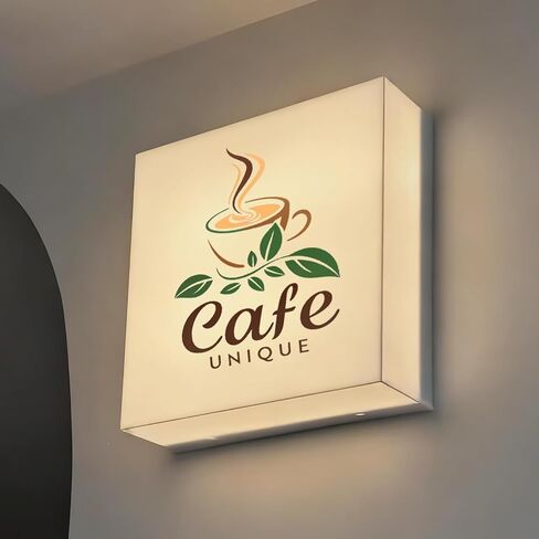 Custom LED Lightbox Sign, Illuminated Advertising Store Sign, Logo Branding Signage, Outdoor Signboard for Shops, Restaurants, Cafés, Studios and Tea Salons (Three-Sided Printed) in Saudi Arabia