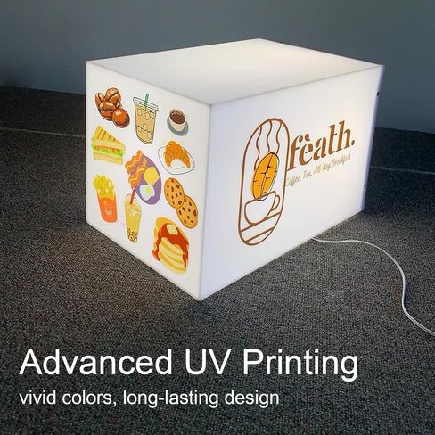 Custom LED Lightbox Sign, Illuminated Advertising Store Sign, Logo Branding Signage, Outdoor Signboard for Shops, Restaurants, Cafés, Studios and Tea Salons (Three-Sided Printed) in Saudi Arabia