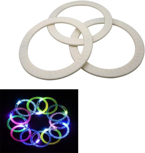 Led Juggling Rings Rechargeable Light Up Juggling Rings Multiple Colors with Charger Set of 3 Pieces in Saudi Arabia