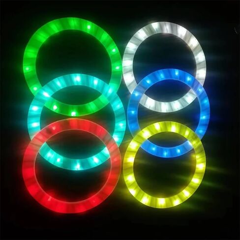Led Juggling Rings Rechargeable Light Up Juggling Rings Multiple Colors with Charger Set of 3 Pieces in Saudi Arabia