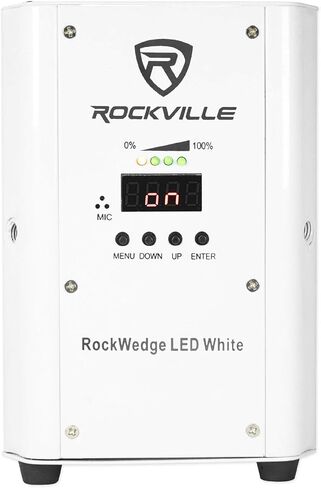 6 Rockville RockWedge LED RGBWA+UV Rechargeable Wireless DMX White Par Up-Lights in Saudi Arabia