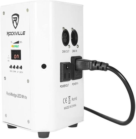 6 Rockville RockWedge LED RGBWA+UV Rechargeable Wireless DMX White Par Up-Lights in Saudi Arabia