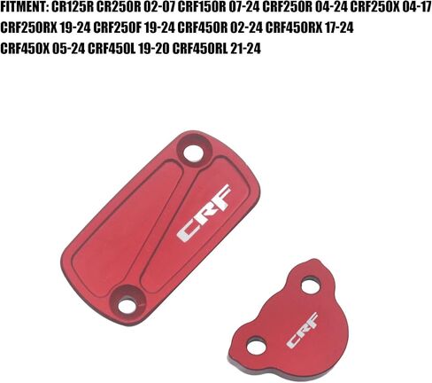 غطاء غطاء سائل خزان الفرامل الأمامية الخلفية باستخدام الحاسب الآلي لـ CR125R CR250R 02-07 CRF150R 07-24 CRF250R 04-24 CRF250X 04-17 CRF250RX 19-24 CRF250F 19-24 CRF450R CRF450RX الدراجة الترابية (أسود) in Saudi Arabia