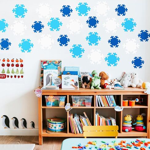 Domensi 720 Pcs Snowflake Paper Cutouts 3In 4In 5In Winter Snowflakes Shapes Die Cuts Snowflakes Bulletin Board Decoration for Party Office Home DIY Craft Supplies(Fresh Color) in Saudi Arabia