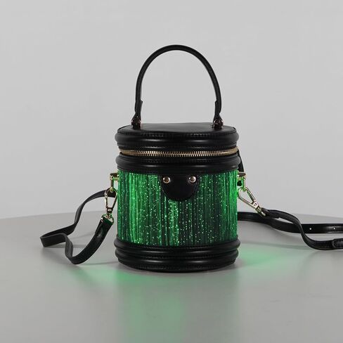 Light up purse Fiber Optic Glowing LED Bag Color Changing LED Skull Crossbody Bag for Parties, Festivals & Night Out in Saudi Arabia