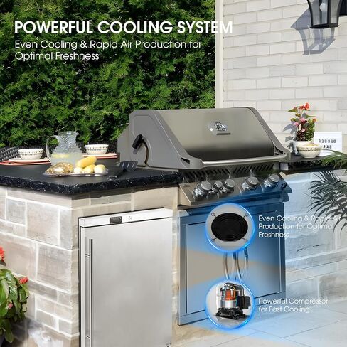 Freezer HCK ، ثلاجة Undercounter مع جسم من الفولاذ المقاوم للصدأ ، والتحكم في درجة الحرارة الإلكترونية ، والباب القابل للقفل ، و 3 سلال متحركة ، وتصميم مدمج للاستخدام المنزلي والتجاري ، -11.2 درجة فهرنهايت إلى 3.2 ℉ ، 4.1 cu.ft. in Kuwait