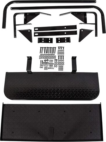 KUAFU Golf Cart Flip Back Seat Compatible with 1994.5-Up EZGO TXT with Handle Bar Roof Support Rear Seat Black (Delivered in 3 Packages) in Saudi Arabia