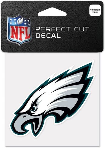 ملصق ملون من Wincraft NFL Philadelphia Eagles 63062011، مقاس 10.16 سم × 10.16 سم، أسود in Saudi Arabia