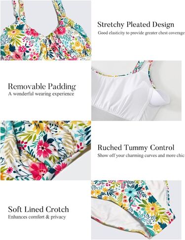 YNIQUE Women's One Piece Swimsuits 2026 Tummy Control Ruched Slimming Bathing Suit Square Neck Swimwear in Kuwait