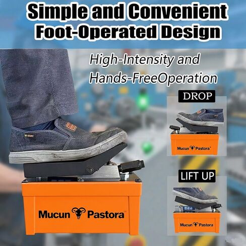 المضخة الهيدروليكية الهيدروليكية 10000 رطل 1.7 لتر ، مخرج زيت 3/8 "، 2 × 6 × 6.5 قدم ، مضخة هيائية الهيدروليكية هيائية ، رمادي ، رمادي in Kuwait