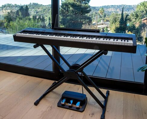 Roland FP-60X 88-Key Digital Piano-حزمة أسود مع حامل ، وثلاث وحدة دواسة ، ومقعد ، وأقراص DVD التعليمية ، ودروس البيانو عبر الإنترنت ، وقطعة قماش تلميع in Saudi Arabia