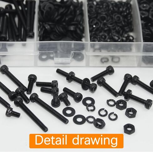 321 Pcs M4 x 30mm /35mm /40mm /45mm /50mm Hex Spanner Included, Hex Socket Head Cap Metric Screws Bolts Washers Nuts Kit, Stainless Steel, Full Thread, Furniture/Car/Outdoor Assembly in Saudi Arabia