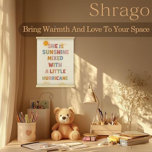 Shrago How Lucky Are We Wall Art، تأكيد إيجابي ملهم، إطار شماعات ملصق مخطط باللونين الأخضر والبيج لغرفة النوم وغرفة المعيشة وديكور جدار المكتب المنزلي، 12 × 16 بوصة in Kuwait