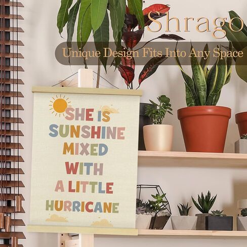 Shrago How Lucky Are We Wall Art، تأكيد إيجابي ملهم، إطار شماعات ملصق مخطط باللونين الأخضر والبيج لغرفة النوم وغرفة المعيشة وديكور جدار المكتب المنزلي، 12 × 16 بوصة in Kuwait