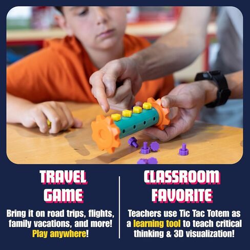 Challenge Your Mind with Tic Tac Totem: 3D Tic Tac Toe Travel Game & Brain Game for Strategy Enthusiasts, Ages 6+ (4X4) in Saudi Arabia