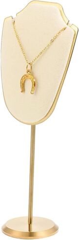 CHGCRAFT Necklace Display Stand Velvet Jewelry Holder with Golden Tone Base Necklace Display Stand for Vendors, Green in Saudi Arabia