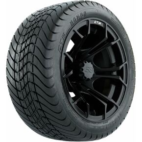 GTW 12 Inch Golf Cart Wheels and Tires Combo | GTW Spyder Red/Black Wheels on 215/35-12 (18") Mamba Street Tires | Set of 4 in Kuwait