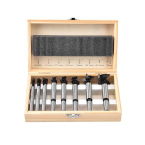 Mollom Carbide Forstner Drill Bit Set 13 Pieces(6.3-51mm), Woodworking with YG8 Carbide Steel Thickened Blades, Hinge Cutter Tool Kits Ideal for Wood, Plastic, Plywood in Saudi Arabia
