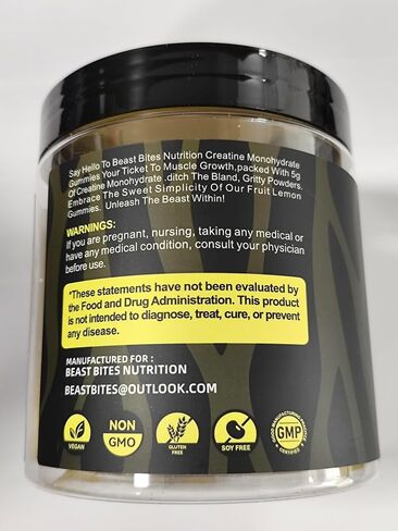 Creatine Monohydrate Gummies for Men & Women - 5g of Creatine Monohydrate per Serving - Sugar Free,Vegan, Blueberry Flavor, 135 Count. in Saudi Arabia