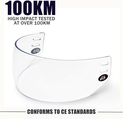 Gy Hockey Visor Clear Hockey Hulmet Hourd Hockey Hight Half Face Compoor Into Inti-Fog/Outsid in Kuwait