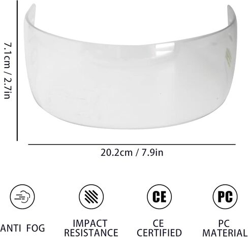 Gy Hockey Visor Clear Hockey Hulmet Hourd Hockey Hight Half Face Compoor Into Inti-Fog/Outsid in Kuwait