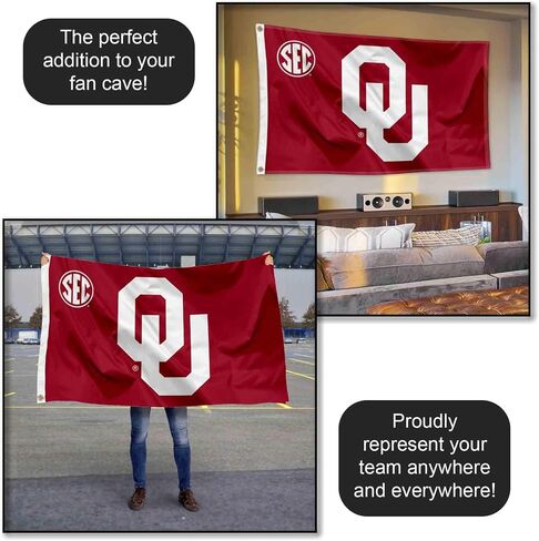 Oklahoma Sooners SEC Large Grommet Banner Flag in Saudi Arabia