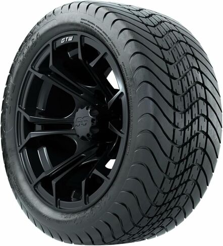 GTW 12 بوصة جولف العربة العجلات والإطارات التحرير والسرد | عجلات GTW Spyder Red/Black في 215/35-12 (18 ") إطارات شارع Mamba | مجموعة من 4 in Kuwait