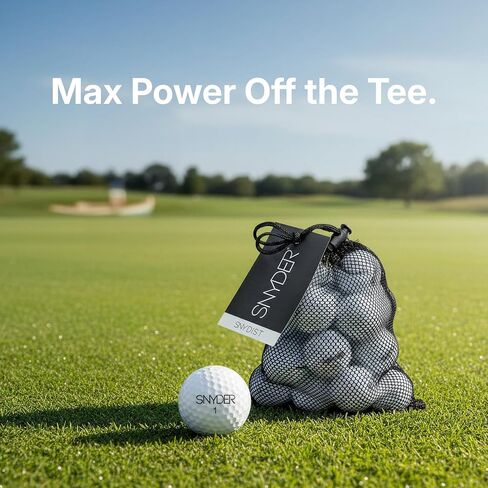 Snyder Distance Premium Golf Balls - Surlyn Cover, Golf Practice Balls, Long Strikes and Straight Trajectories, Distance-Focused, Professional Performance, Colored Golf Balls, 20 Pack in Saudi Arabia