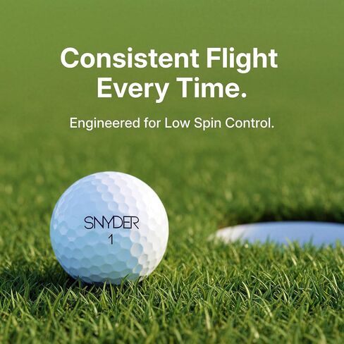 Snyder Distance Premium Golf Balls - Surlyn Cover, Golf Practice Balls, Long Strikes and Straight Trajectories, Distance-Focused, Professional Performance, Colored Golf Balls, 20 Pack in Saudi Arabia