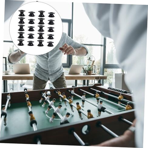 Kisangel Universal Foosball Rod Bearings 10 أزواج من 5/8 16 مم من البلاستيك لطاولة كرة القدم البطانات القوية لسطح الطاولة ملحقات كرة القدم لتعزيز اللعب in Saudi Arabia