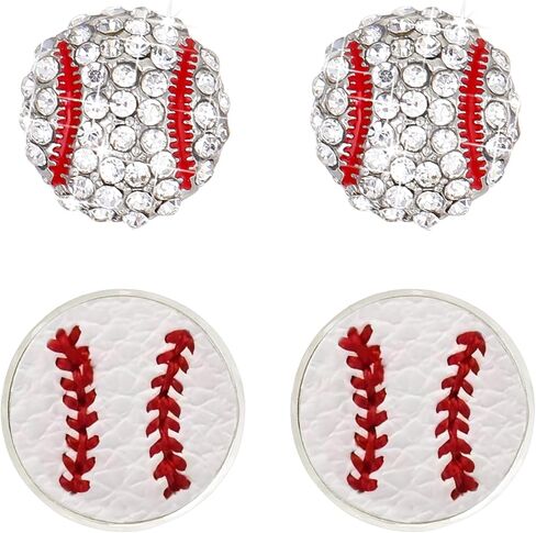 أقراط بيسبول للقلب للنساء الرياضيات الجلدية تتدفق في القرط السينم in Saudi Arabia