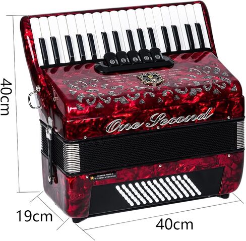 Accordion with 72 bass and 34 keys, suitable for beginners, students, and professionals, equipped with convenient straps and backpacks (white) in Saudi Arabia