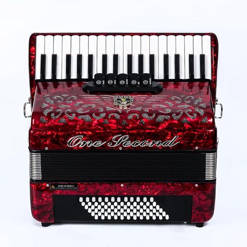 Accordion with 72 bass and 34 keys, suitable for beginners, students, and professionals, equipped with convenient straps and backpacks (white) in Saudi Arabia