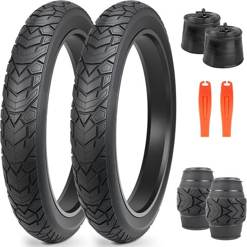 ZUKKA 20/26x 4.0 E-Bike Tire 1/2 Pack Fat Tire High Performance Fat Tire/White Wall Tire Replacement Tire Folding Mountain Bike Tire High-Density Bike Tires for MTB E Bikes in Saudi Arabia