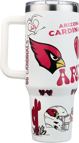The Memory Company Officially Licensed NFL Game Day Tumbler - 40oz Stainless Steel Double-Wall Insulated Team Color Bling Cup with Team Logo, NFL Licensed Sports Travel Mug with Lid & Straw in Saudi Arabia