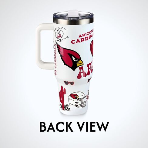 The Memory Company Officially Licensed NFL Game Day Tumbler - 40oz Stainless Steel Double-Wall Insulated Team Color Bling Cup with Team Logo, NFL Licensed Sports Travel Mug with Lid & Straw in Saudi Arabia