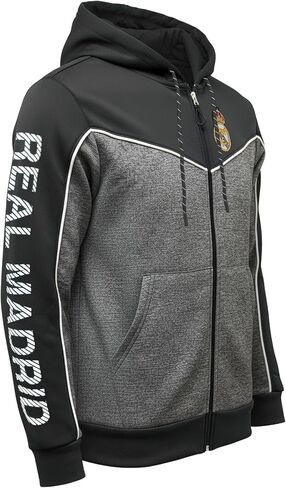 Icon Sports Real Madrid Full Zip Hoodie – Adult Fit - Licensed R. Madrid Hooded Sweatshirt in Saudi Arabia