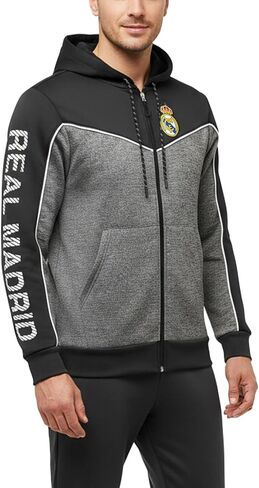 Icon Sports Real Madrid Full Zip Hoodie – Adult Fit - Licensed R. Madrid Hooded Sweatshirt in Saudi Arabia
