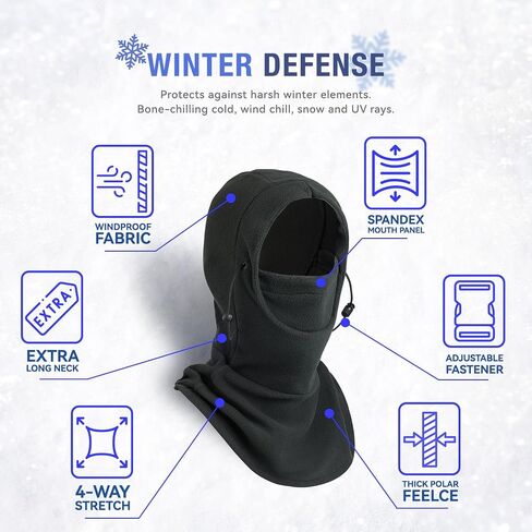 Balaclava Ski Mask for Men&Women Extreme Cold Weather Full Face Masks Warm Cover Winter Face Mask for Skiing & Snowboarding in Saudi Arabia