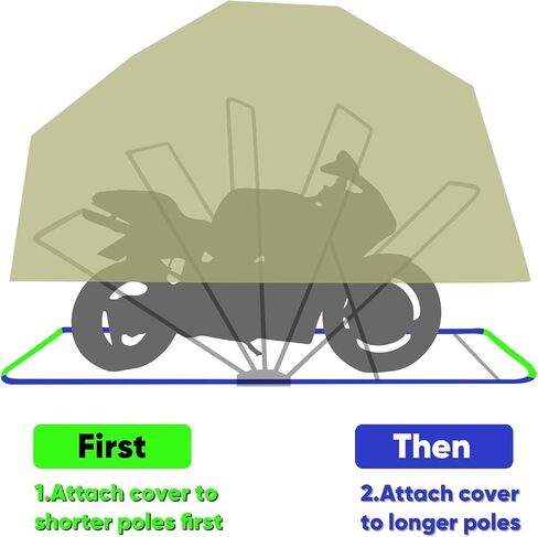 Quictent 136"x 54" Motorcycle Storage Shelter with Code Lock & Carry Bag Heavy Duty Vehicle Shed Cover Garage Tent with 2 Roll-Up Side Windows - Black in Saudi Arabia