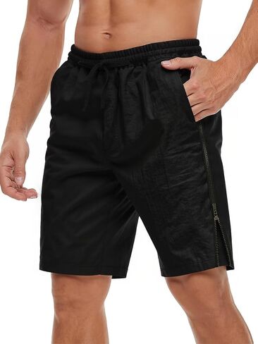 Men's Casual Shorts Summer Beach Running Shorts with Zipper Pockets in Saudi Arabia