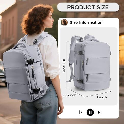 Vacuum Compression Backpack, Travel Vacuum Backpack with Electric Vacpack Pump, Flight Approved Travel Vacuum Bags Carry On Personal Item Suitcase Luggage for Men Women, Beige in Saudi Arabia