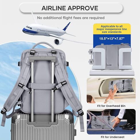 Vacuum Compression Backpack, Travel Vacuum Backpack with Electric Vacpack Pump, Flight Approved Travel Vacuum Bags Carry On Personal Item Suitcase Luggage for Men Women, Beige in Saudi Arabia