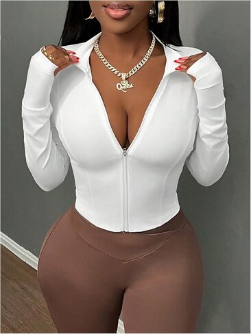 سولي هوكس سحاب للسيدات ، قمم تجريب المحاصيل الأمامية in Kuwait