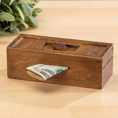 Bits and Pieces - Secret Money Box IV Red Brainteaser - Wooden Puzzle Gift Box - Secret Compartment Brain Game in Saudi Arabia