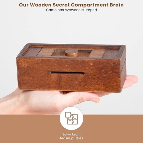 Bits and Pieces - Secret Money Box IV Red Brainteaser - Wooden Puzzle Gift Box - Secret Compartment Brain Game in Saudi Arabia