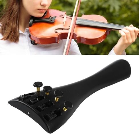 Alomejor Aluminium Alloy Violin Tailpiece 4 Fine Tuners 1/8 3/4 4/4 in Saudi Arabia