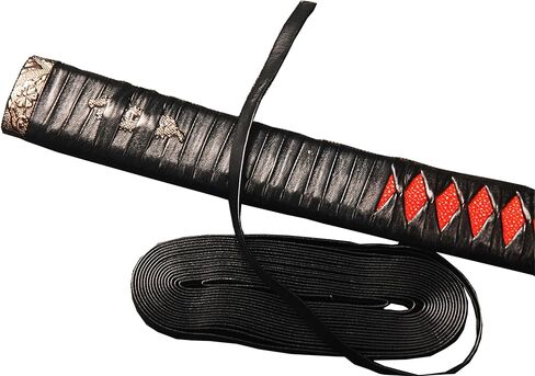 4.4 ياردة من الجلد الصناعي Ito Tsukamaki Sageo مقبض لف الحبل Scabbard حبل للسيف الياباني كاتانا واكيزاشي تانتو in Kuwait