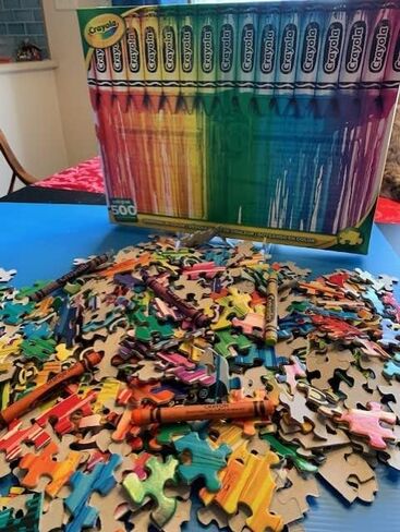 Springbok Crayola Color Me Spring 500 Piece Jigsaw Puzzle للبالغين والعائلات in Saudi Arabia