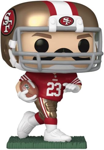 Christian McCaffrey #250 Facsimile Signed Reprint Laser Autographed Funko POP! San Francisco 49ers Figurine with Protector Case in Saudi Arabia